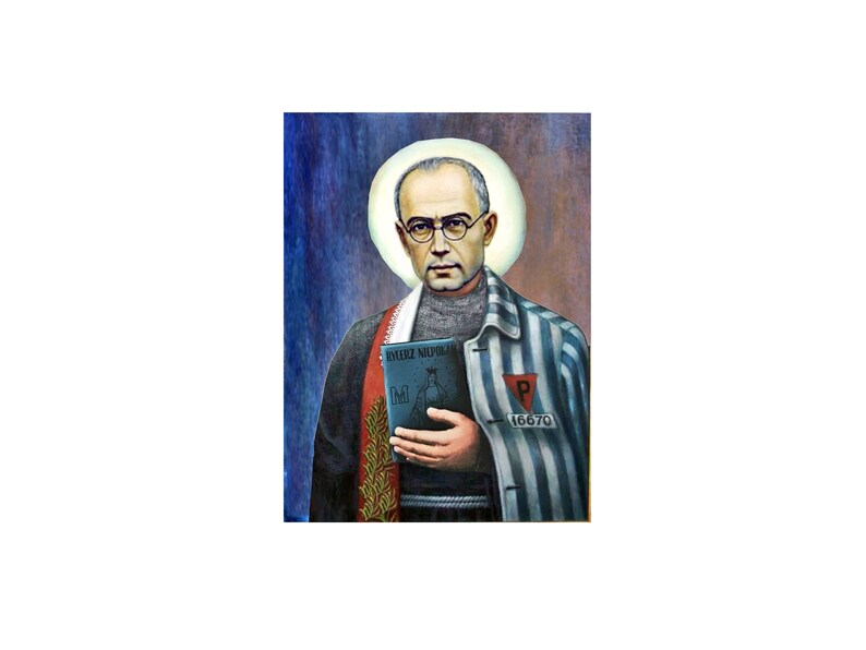 St Maximilian Kolbe icon, saint Maximilian altar, Maximilian Kolbe statue, Saint Maximilian shrine, religious print image 7