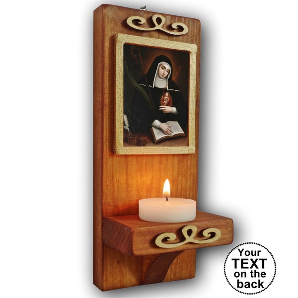 Saint Gertrude altar, St Gertrude icon, religious custom gift, saint icon, religious decor