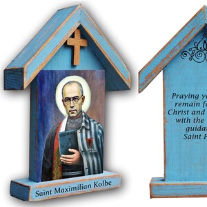 St Maximilian Kolbe icon, saint Maximilian altar, Maximilian Kolbe statue, Saint Maximilian shrine, religious print image 4