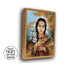 Heilige Kateri Tekakwitha , Ikone der hl. Kateri, Lilie der Mohawks, Schutzpatronin der amerikanischen Ureinwohner