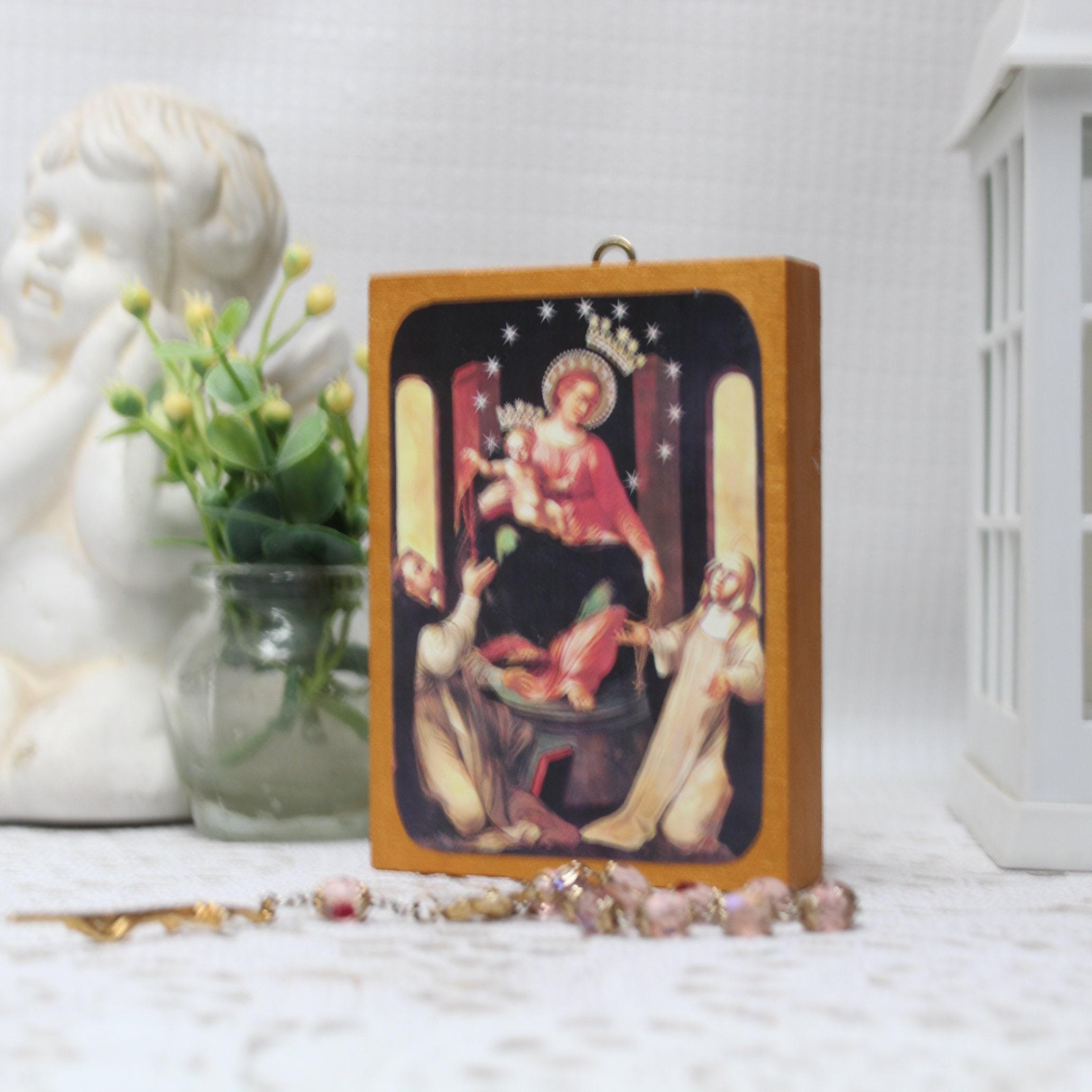 Icon of Our Lady of Pompeii, Rosary of Pompei, Mother Mary of Pompei - Etsy