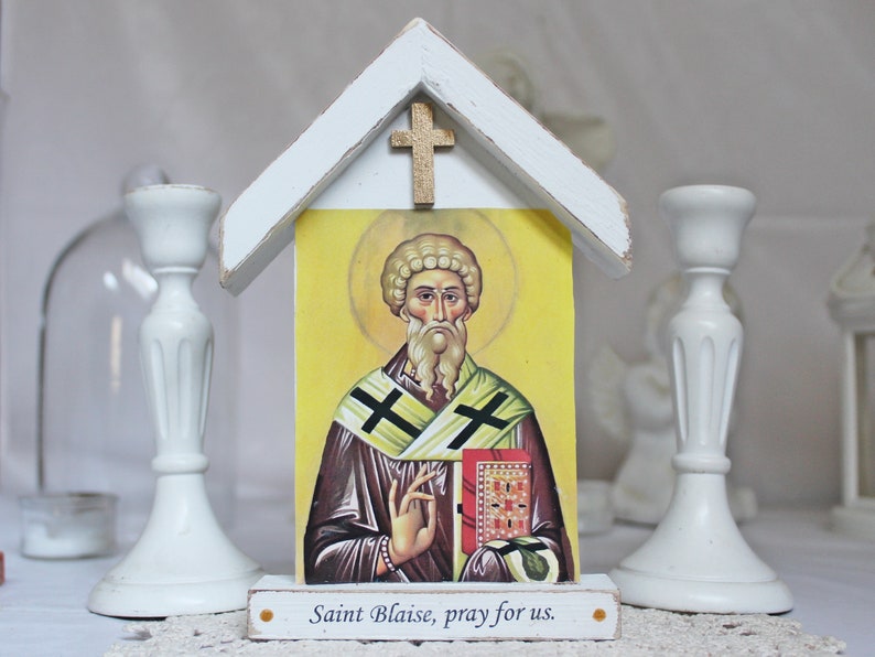Saint Blaise Patron of Throat Problems St. Blaise Personal Etsy