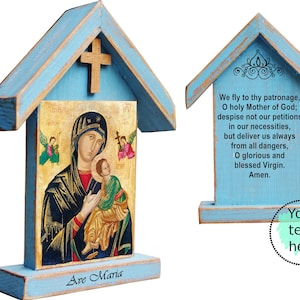 Icon of Our Lady of Perpetual Help, prayer of saint Mary, saint art print, catholic item, first holy communion gift, Our lady painting