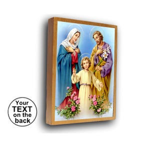 Holy Family icon, icon of the Jesus Christ Virgin Mary & Joseph, a gift for a christian family