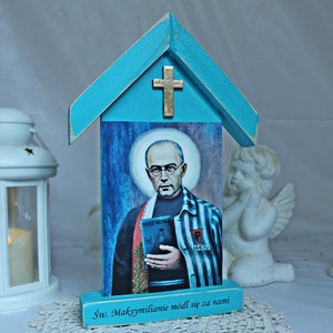 St Maximilian Kolbe icon, saint Maximilian altar, Maximilian Kolbe statue, Saint Maximilian shrine, religious print image 9