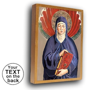 Saint Monica icon, Handmade Catholic icon, icon of St Monica of Hippo