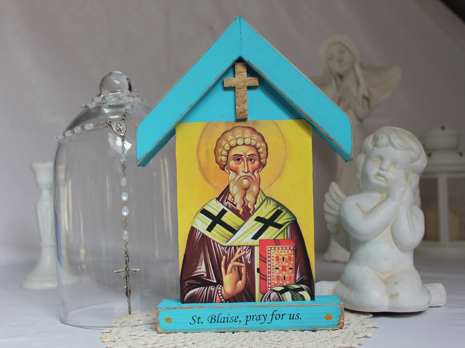 Saint Blaise Patron of Throat Problems St. Blaise Personal Etsy