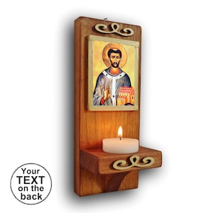 St Augustine icon, Saint Augustine of Canterbury, meditation altar, christian painting, custom confirmation, christian item