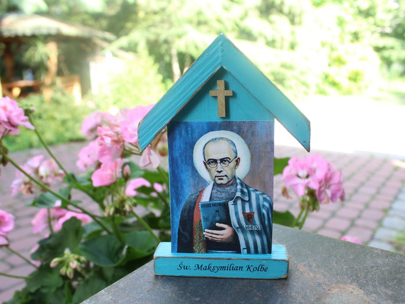 St Maximilian Kolbe icon, saint Maximilian altar, Maximilian Kolbe statue, Saint Maximilian shrine, religious print image 5