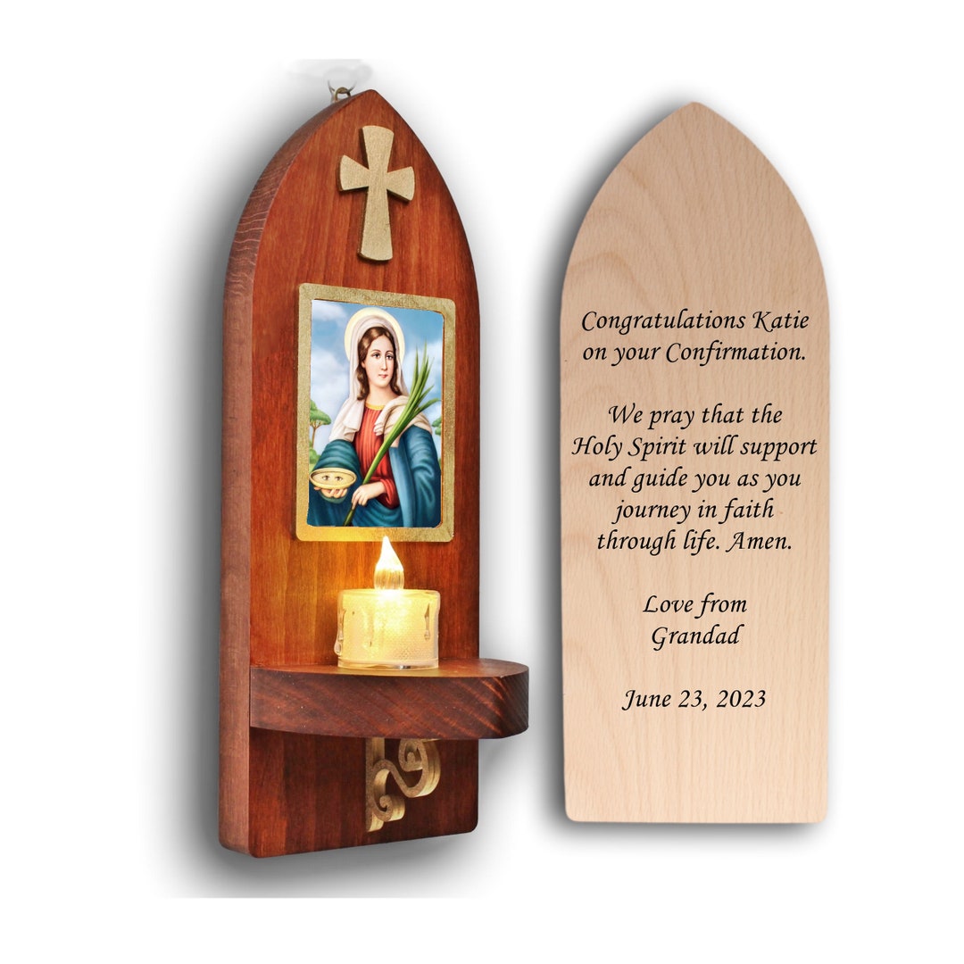 Icon Of Saint Lucy - A Religious Gift, Handmade Religious