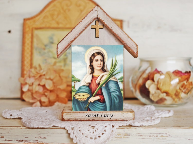 Saint Lucy Icon St Lucy Art Catholic Prints Religious Gift | Etsy