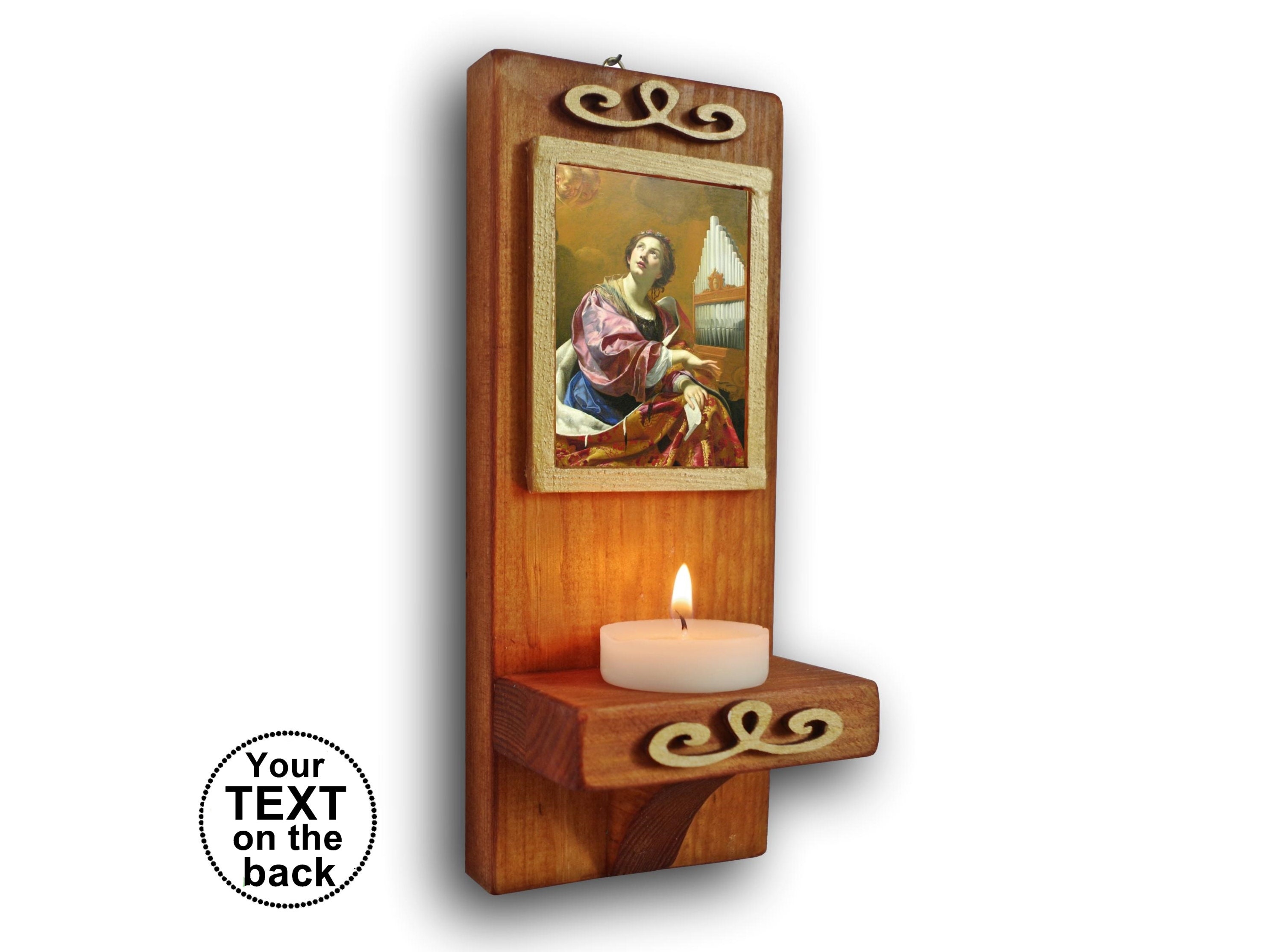 Saint Cecilia Icon, Handmade Altar, Gift for Musician, Catholic Saints ...