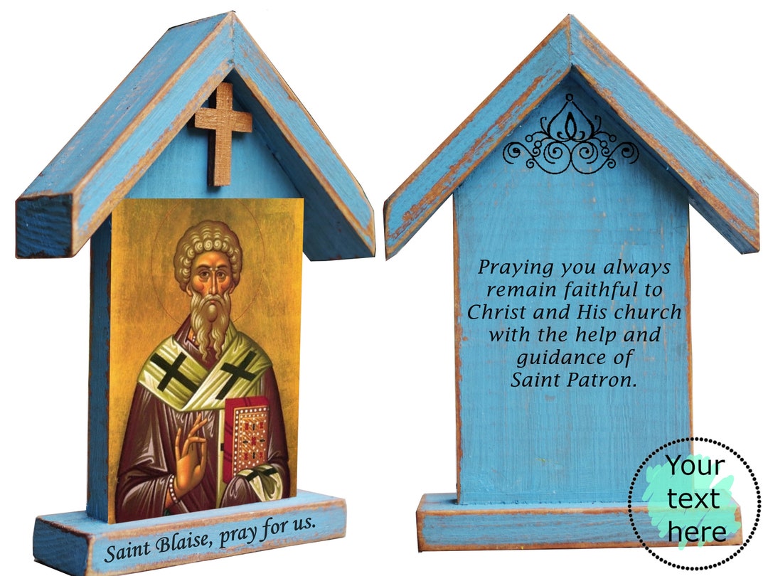 Saint Blaise Patron of Throat Problems St. Blaise Personal Etsy