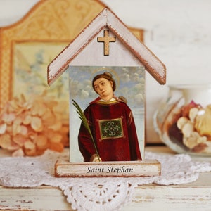St Stephen Print Patron Saint Portrait Saint Stephen First - Etsy