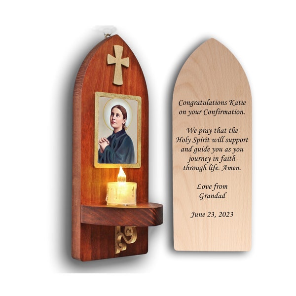 Gemma Galgani, St. Gemma Galgani, St. Gemma Galgani, christlicher Altar für Zuhause, katholischer Altar, Regal für religiöse