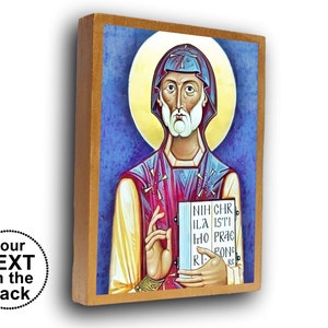 Heiliger Benedikt von Nursia, Ikone des hl. Benedikt, Schutzpatron Europas, Heilige Benedikt Ikone, religiöses Geschenk Benedikt,