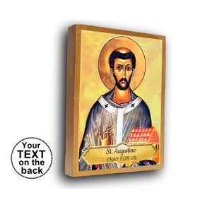 St Augustine icon, Saint Augustine of Canterbury, customized icon, Augustine pray
