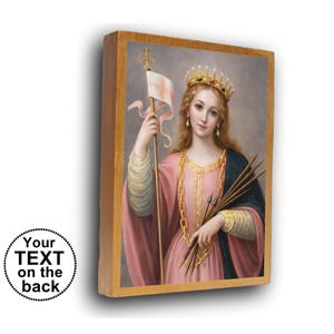 Saint Ursula Icon, Christian Women Gift, patron students, Prayer corner