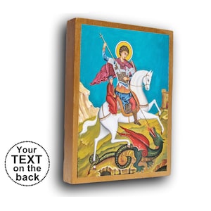 Saint George, St George, icon of saint george, Christian altar, st george icon, st george print