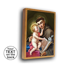 Saint Anthony of Padua, St Anthony icon on wood, St Anthony art print, St Anthony custome