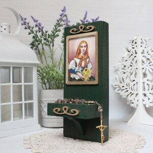 Saint Dymphna Patron Of Mental Illness Health Epilepsy Handmade Pocket Token 1 5 In X 2 5 In