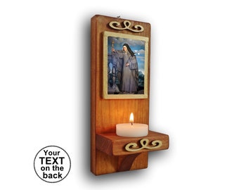 St Clare of Assisi, Saint Clare, Patronage Eye disease, St Clare icon, communion gift, christian  altar