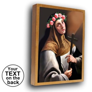 Saint Rose of Lima, St Rose icon, Patron of South America, Icon of St Rose of lima, religious wall decor.