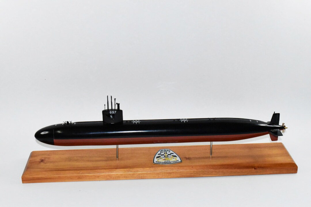 USS Indianapolis SSN697 Submarine Model,navy,scale Model,mahogany,20