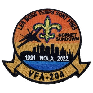 VFA-204 River Rattlers FA-18 Sundown Patch – With Hook and Loop