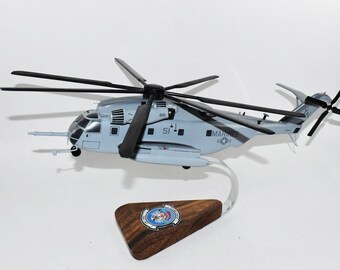 Sikorsky CH-53E Super Stallion, HMH-361 Flying Tigers, 1/74th (16") Scale Mahogany Model