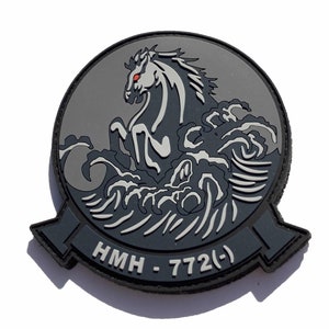 HMH-772 Hustlers PVC Patch Blackout/ Hook and Loop - Etsy Israel