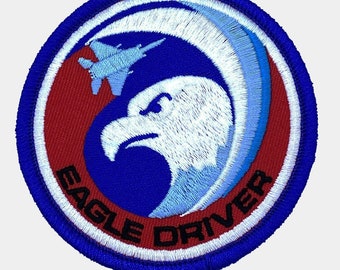 Eagle Driver Patch – With Hook and Loop, 3", F-15 pilot, USAF, Pilot gifts