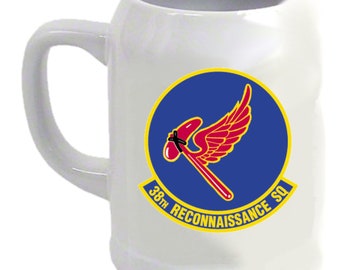 38th Reconnaissance Squadron Tankard, Ceramic, 22 ounces, Air Force gift