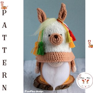 Crochet Mexican Alpaca gnome pattern, Amigurumi Alpaca, crochet gnome Alpaca image 5