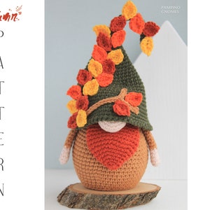 Crochet pattern Autumn Gnome, 4 Season gnome Autumn, crochet  Autumn leaves, Gnome Autumn
