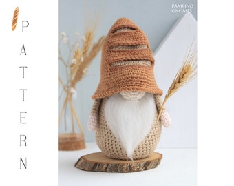 Crochet Baguette Gnome pattern, Amigurumi baguette pattern, Baguette gnome tutorial, crochet gnome bread