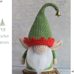 Elf Crochet Gnome pattern, Amigurumi Elf gnome tutorial