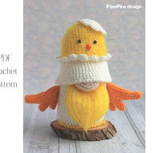 Crochet Easter Chicken gnome pattern, Amigurumi Easter Chicken, crochet gnome