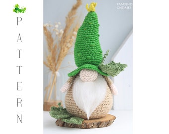 Crochet Cucumber Gnome pattern, Amigurumi Cucumber, Cucumber Gnome, crochet vegetable