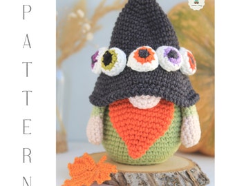 Horror Halloween Eye gnome Crochet Gnome, Amigurumi Halloween, crochet Horror gnome