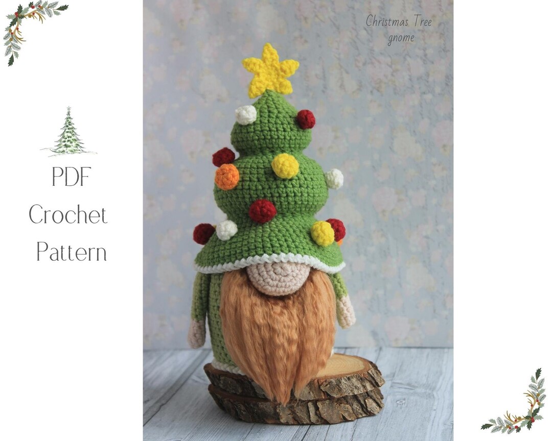 Christmas Tree Crochet Gnome Pattern, Amigurumi Christmas Tree - Etsy