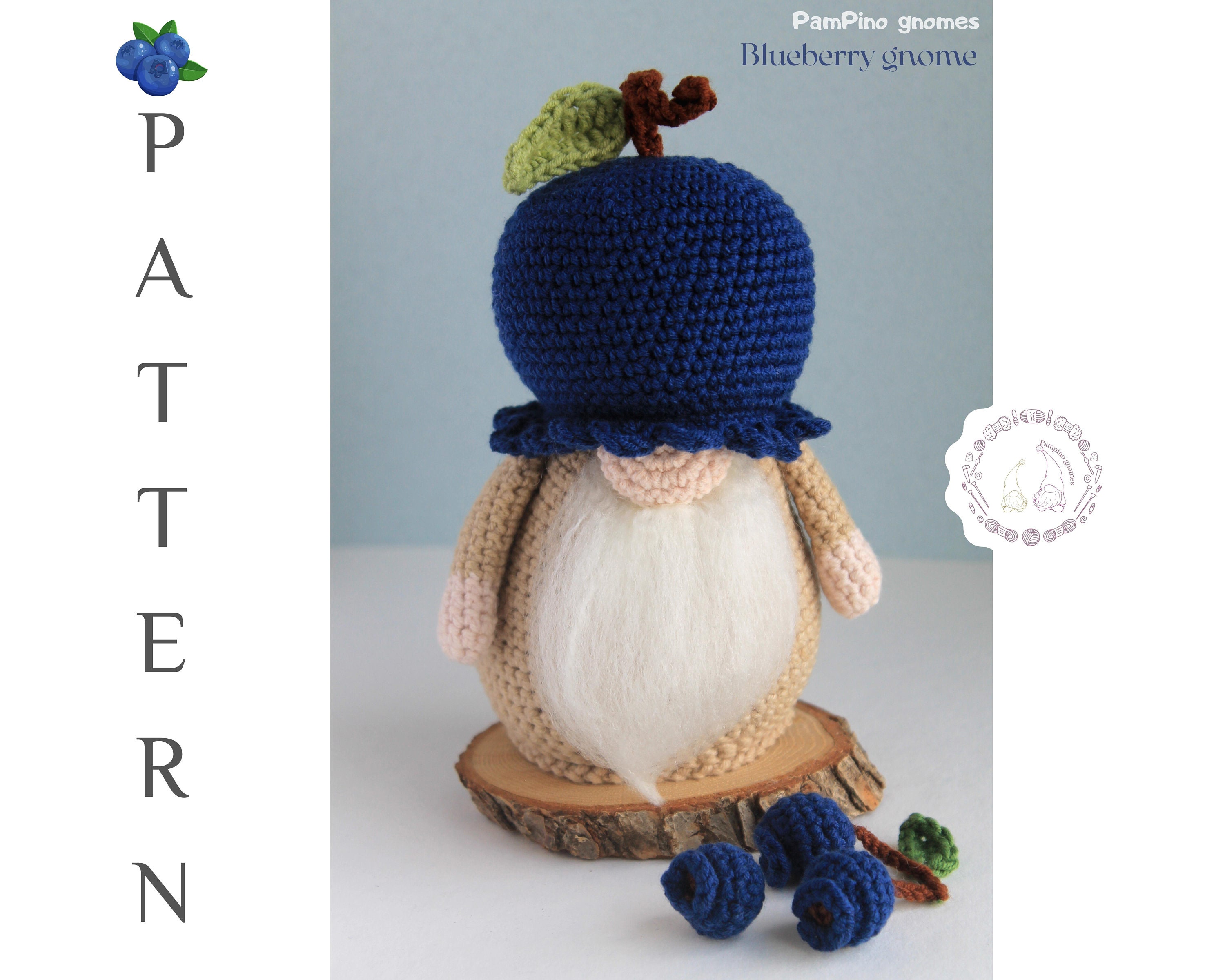 Crochet Blueberry Gnome Pattern, Amigurumi Blueberry, Crochet Gnome Berry -   Canada