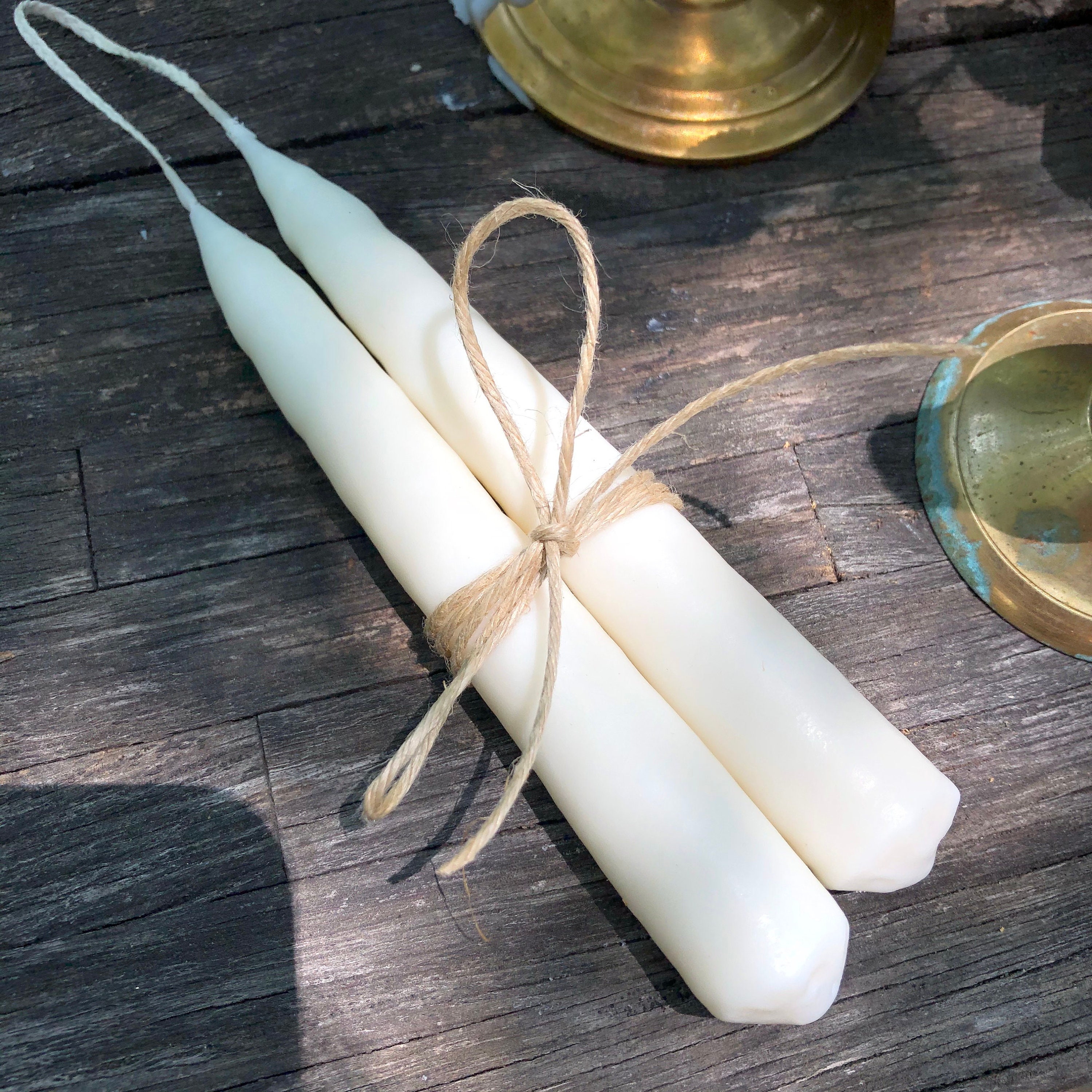 100 Soy Candles Taper Pair Hand Dipped Etsy