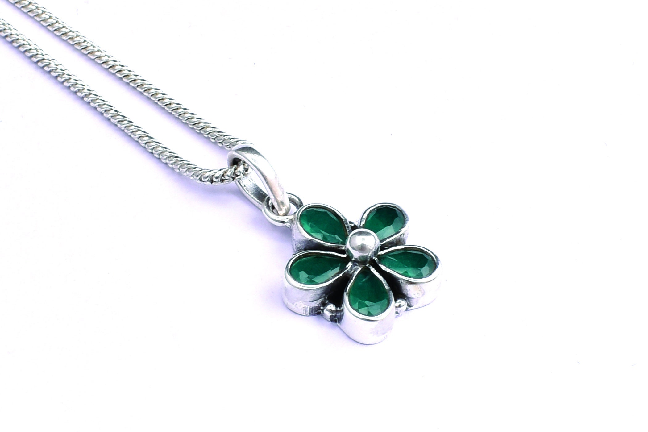 Pendentif Imposant En Argent 925 Sert D'Émeraudes, Rubis, Topazes Blanches - Neuf Sans Emballage