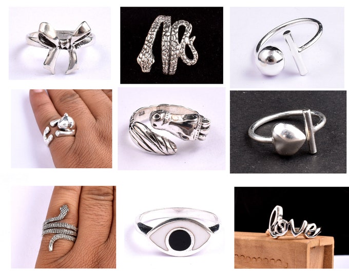 925 Sterling Silver Rings-Gothic Rings-Bikers Rings-Unisex Rings-Punk Rings Boys-Gothic Punk Rings Men-Silver Jewelry All Time Gift Rings