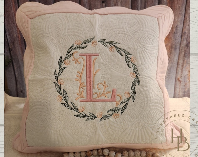 Personalized Monogram Quilted Baby Pillow Sham: Nursery Gift