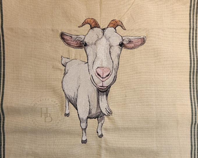 Personalized - Custom Towels - Goat Kitchen Towels - Farm