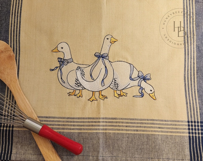Personalized - Custom Towels - Geese Trio Kitchen Towels