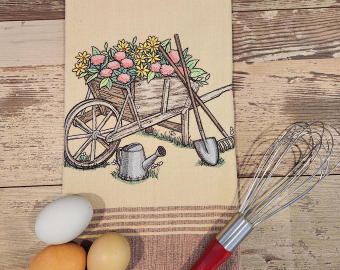 Personalized - Custom Towels -  Gardener's Harvest  Kitchen Towels