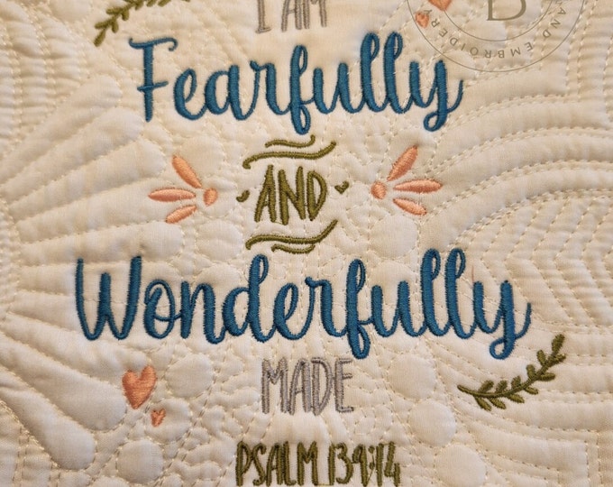 Personalized Baby Quilt: Embroidered Cotton Heirloom, Custom Nursery Decor